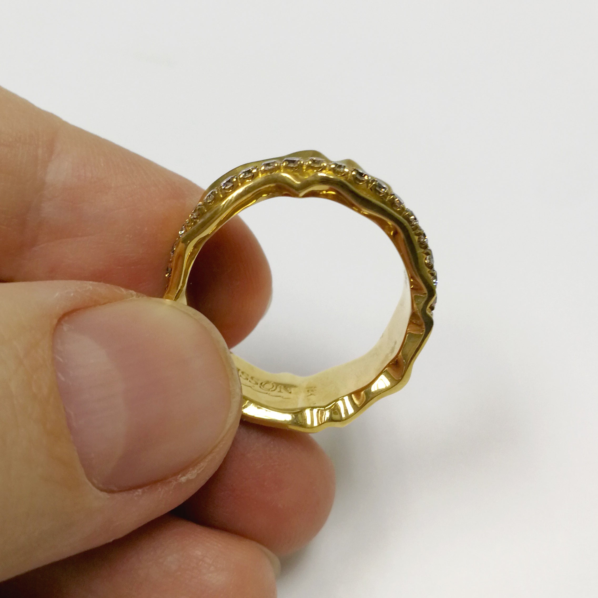 Champagne Diamonds 18K Yellow Gold Ring, R 0002-0