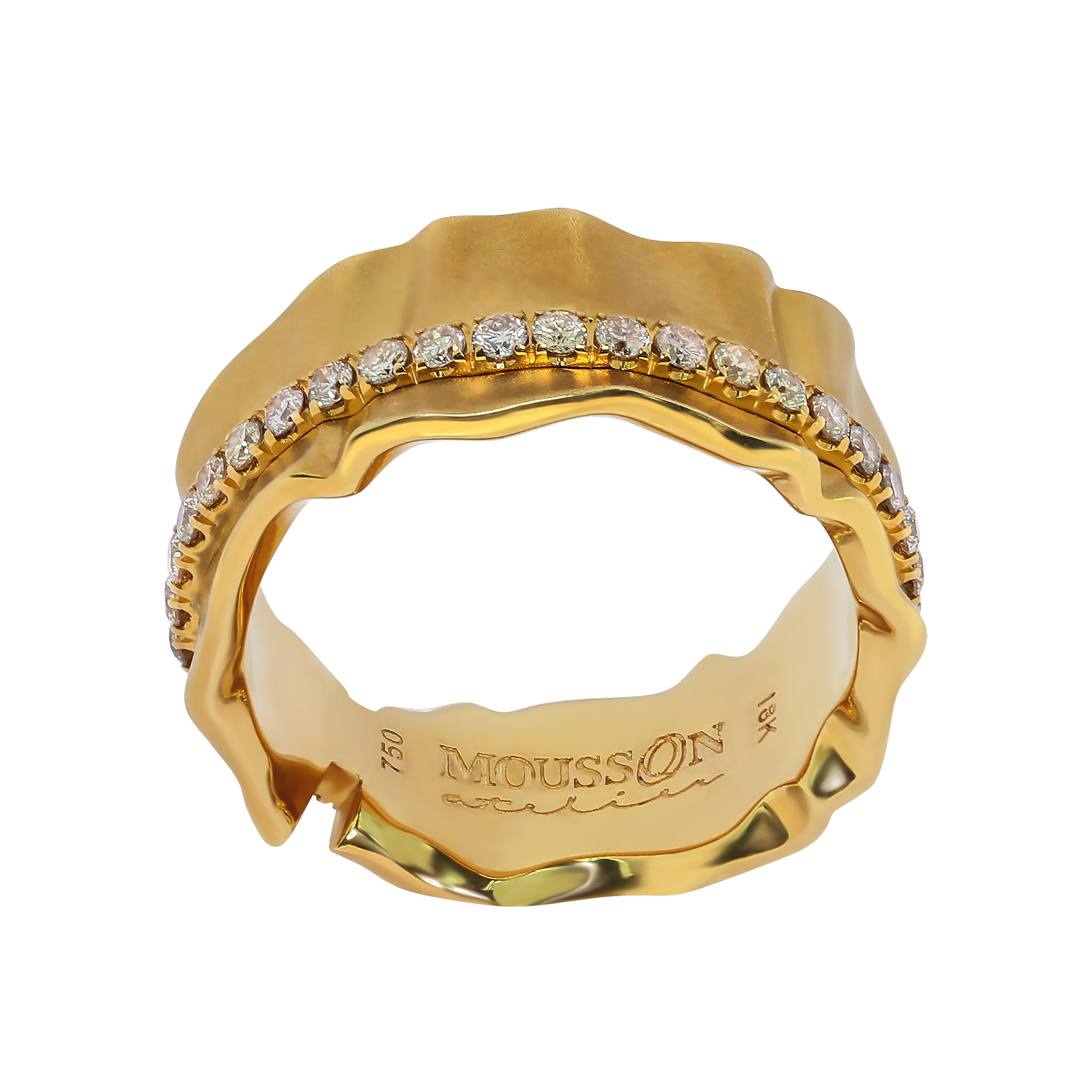 Champagne Diamonds 18K Yellow Gold Ring, R 0002-0