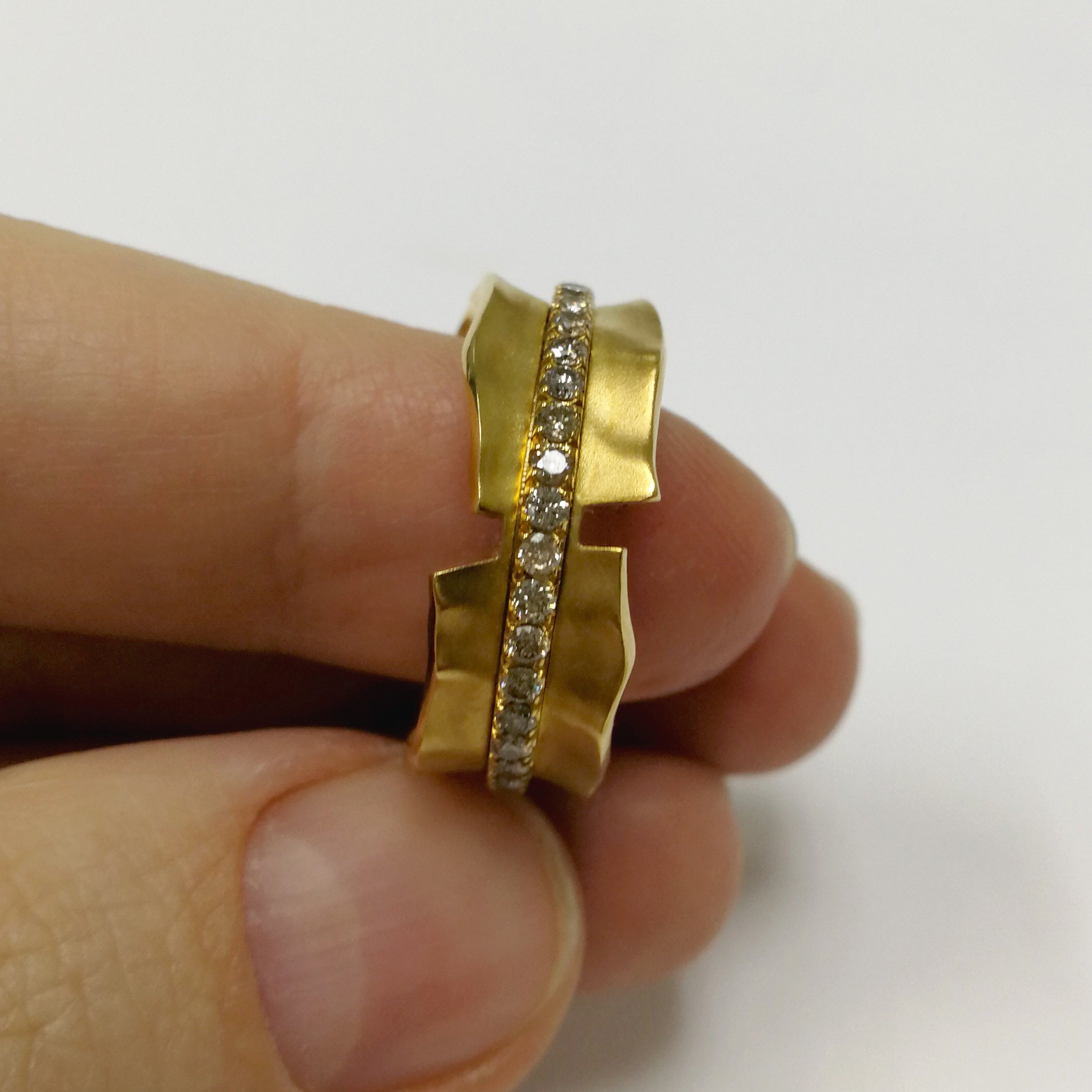 Champagne Diamonds 18K Yellow Gold Ring, R 0002-0