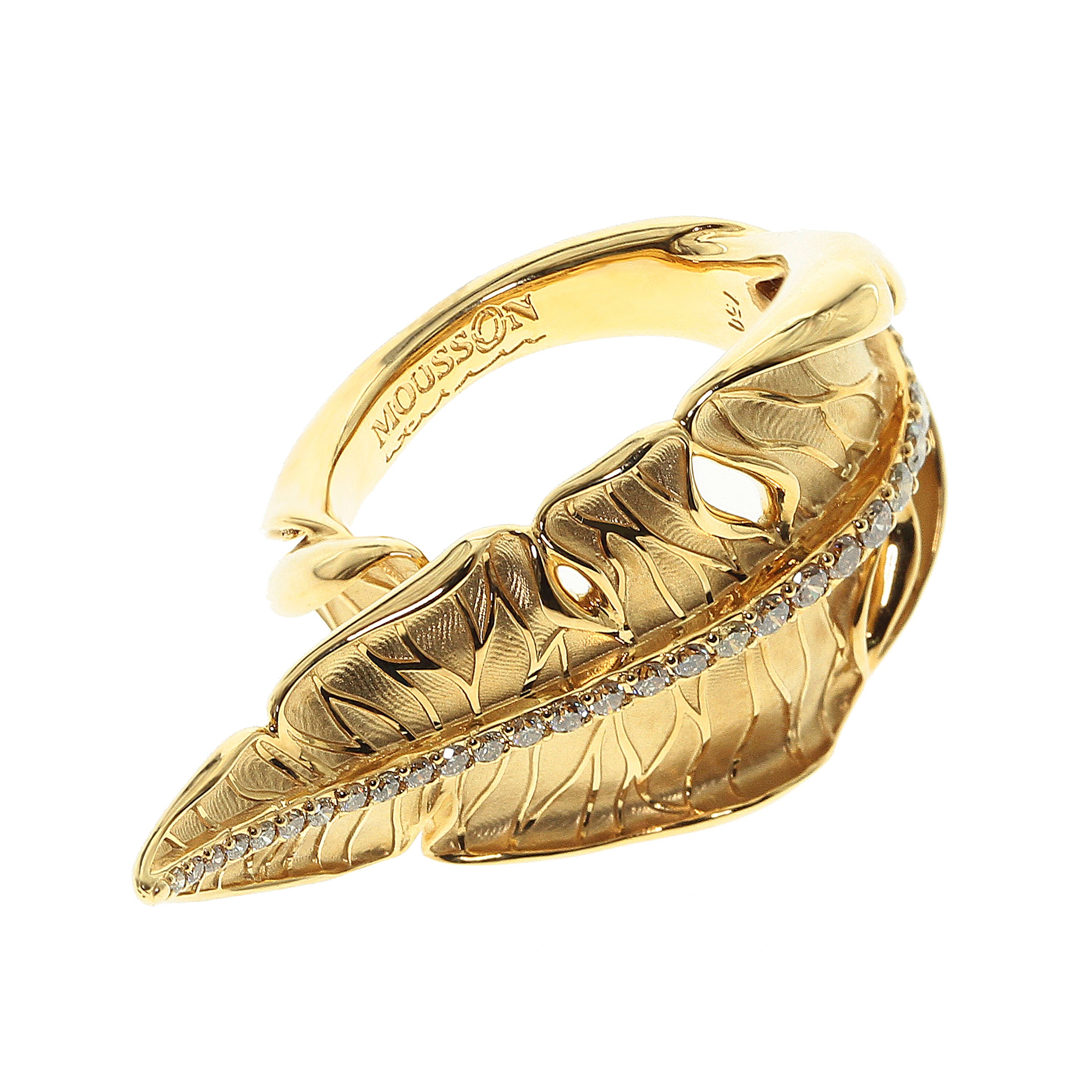 Champagne Diamonds (Diamonds) 18K Yellow Gold Ring, R 0164-0