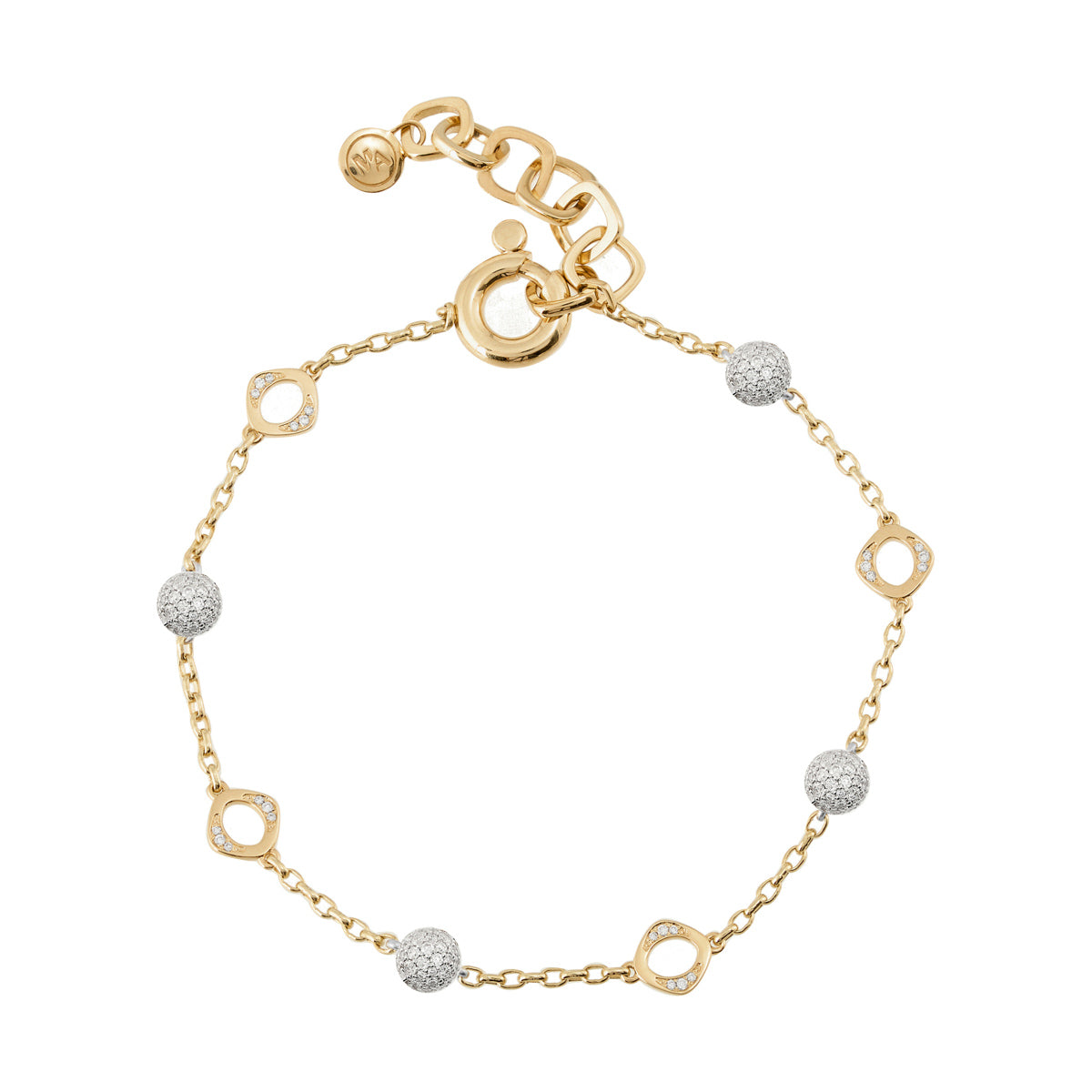 Diamonds, 18K Yellow and White Gold Bracelet, Br 0151-1