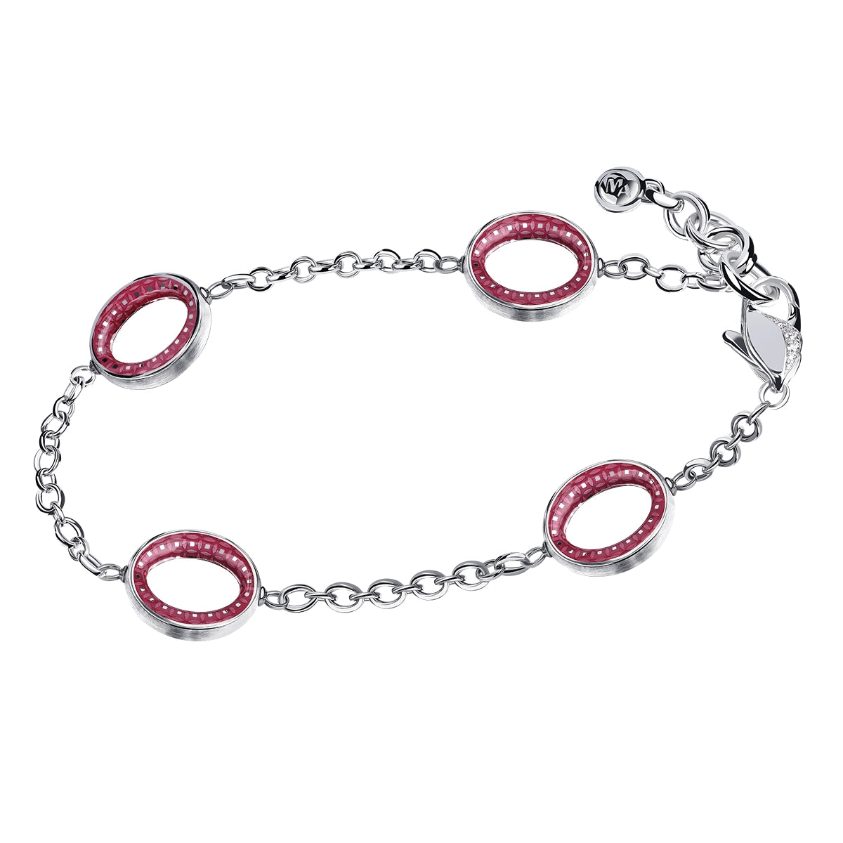 Diamonds, 18K White Gold Enamel Bracelet, Br 0178-520