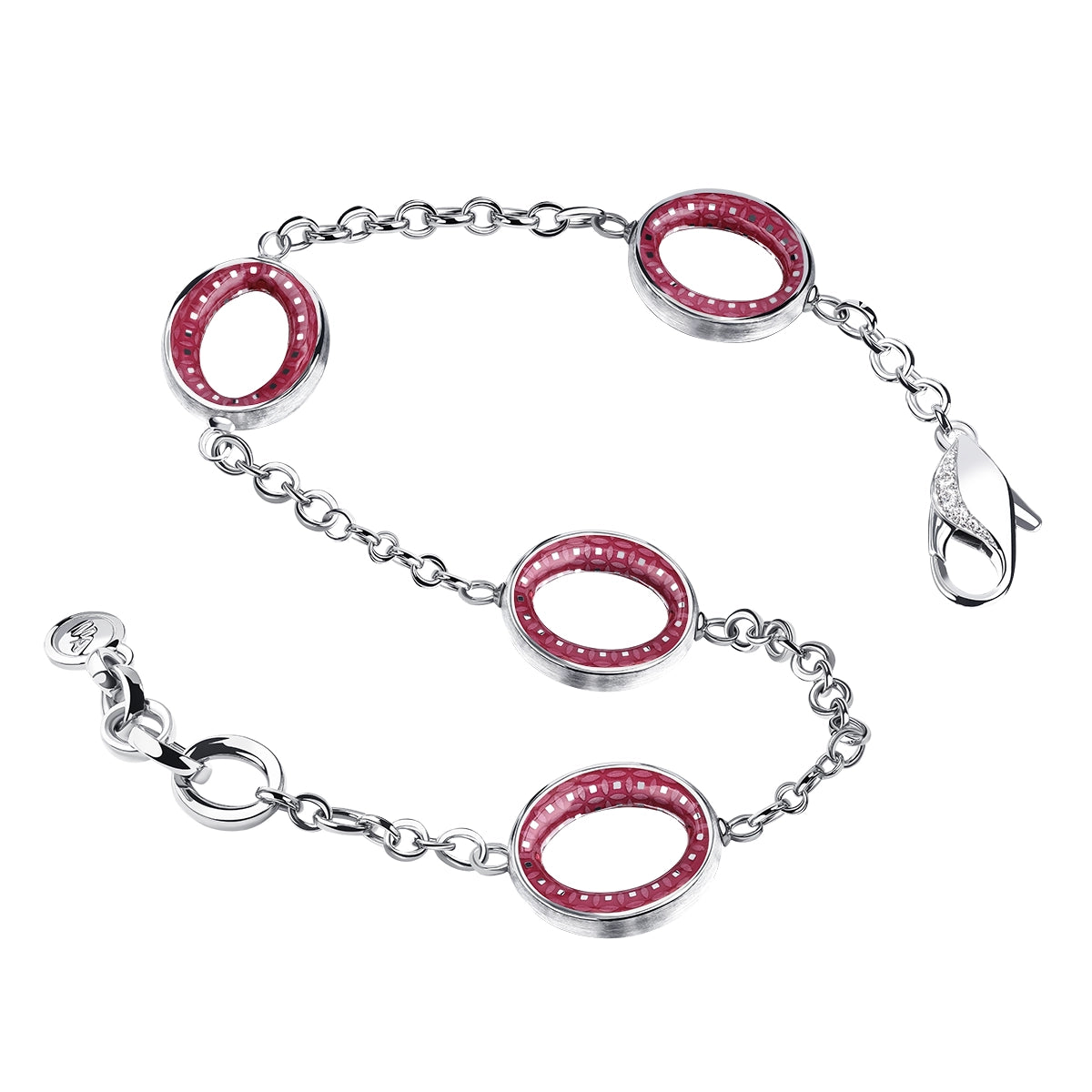 Diamonds, 18K White Gold Enamel Bracelet, Br 0178-520