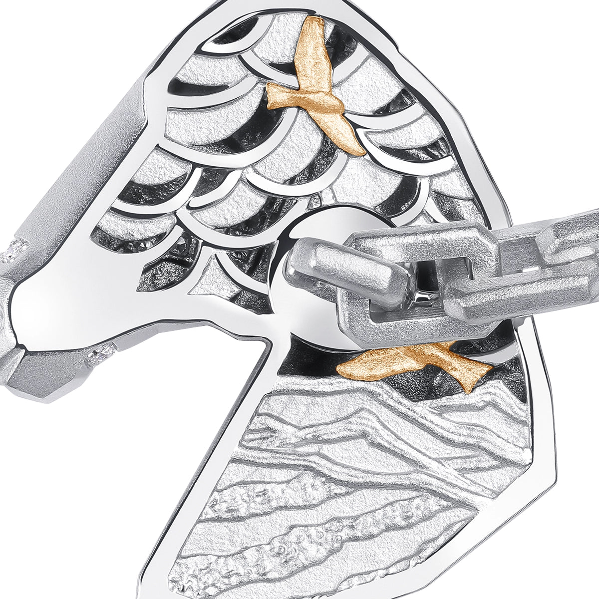 The Noble, Diamonds 18K White Gold Cufflinks, C 0301-1
