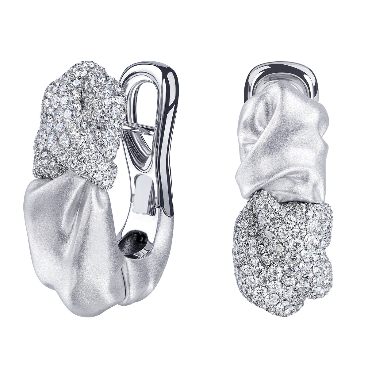 Diamonds 18K White Gold Earrings, E 0132-5