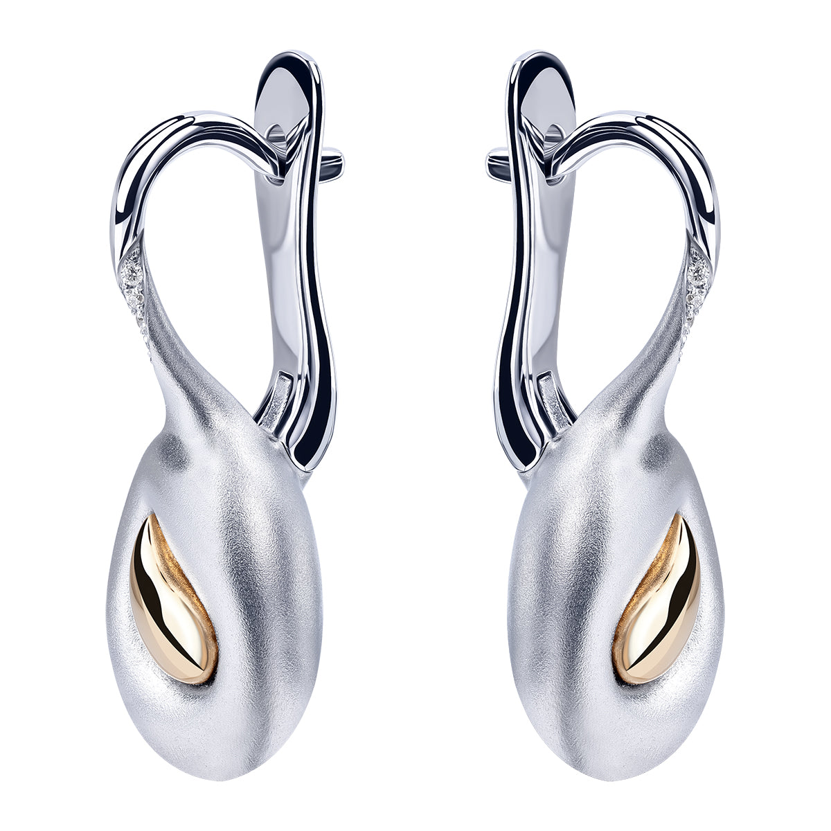 Diamonds 18K White Gold Earrings, E 0150-01