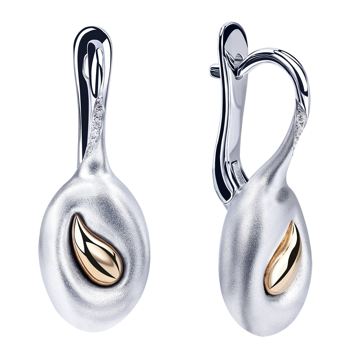 Diamonds 18K White Gold Earrings, E 0150-01