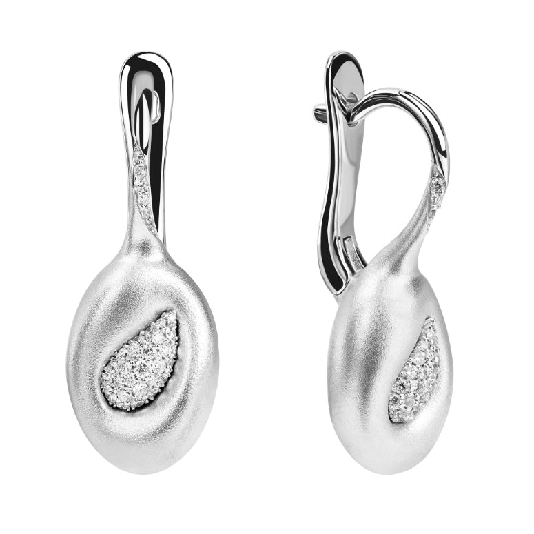 Diamonds 18K White Gold Earrings, E 0150-11