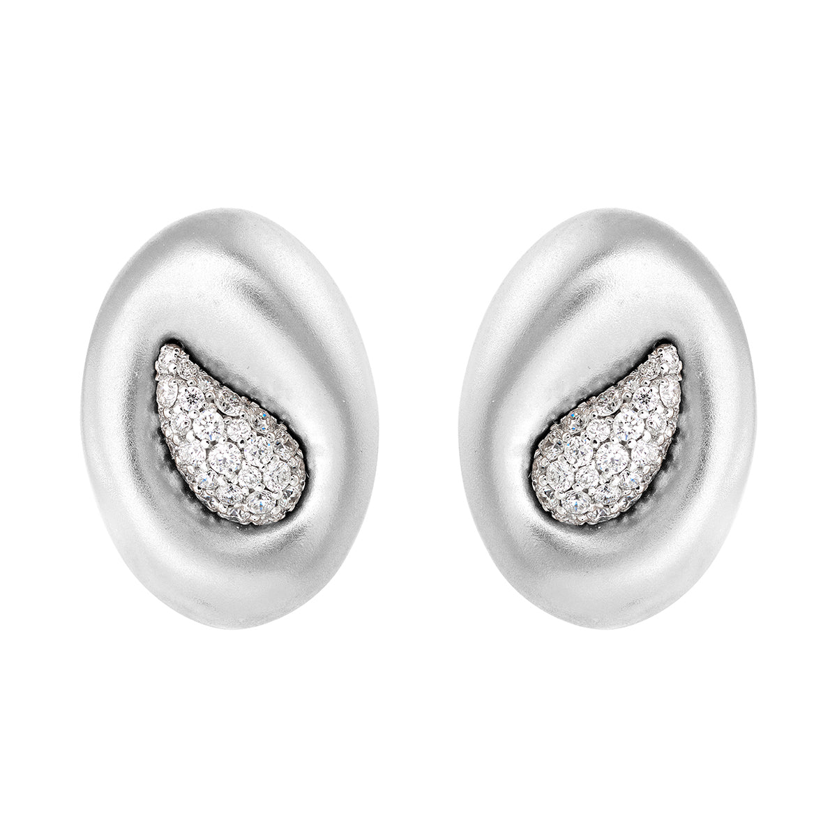 Diamonds 18K White Gold Earrings, E 0150-12