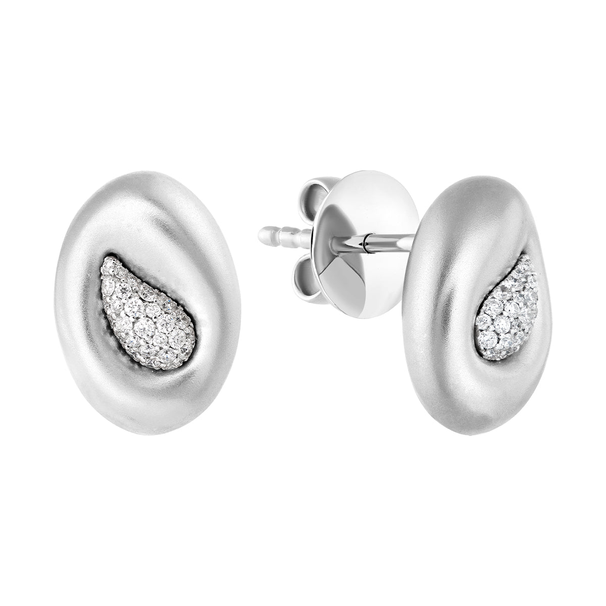 Diamonds 18K White Gold Earrings, E 0150-12