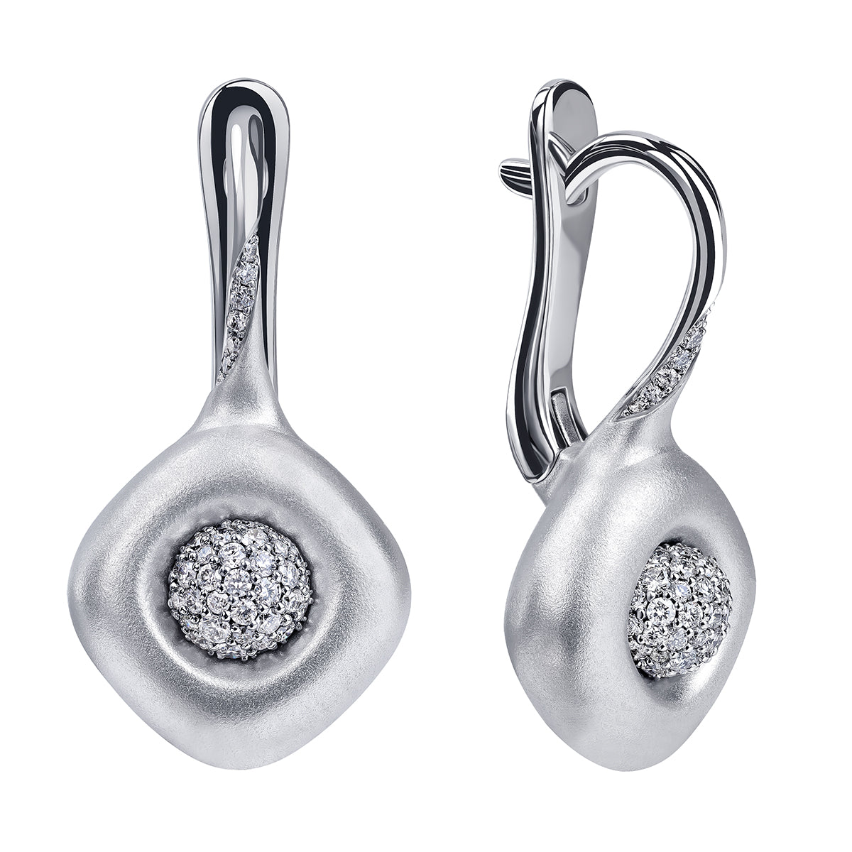 Diamonds 18K White Gold Earrings, E 0151-11