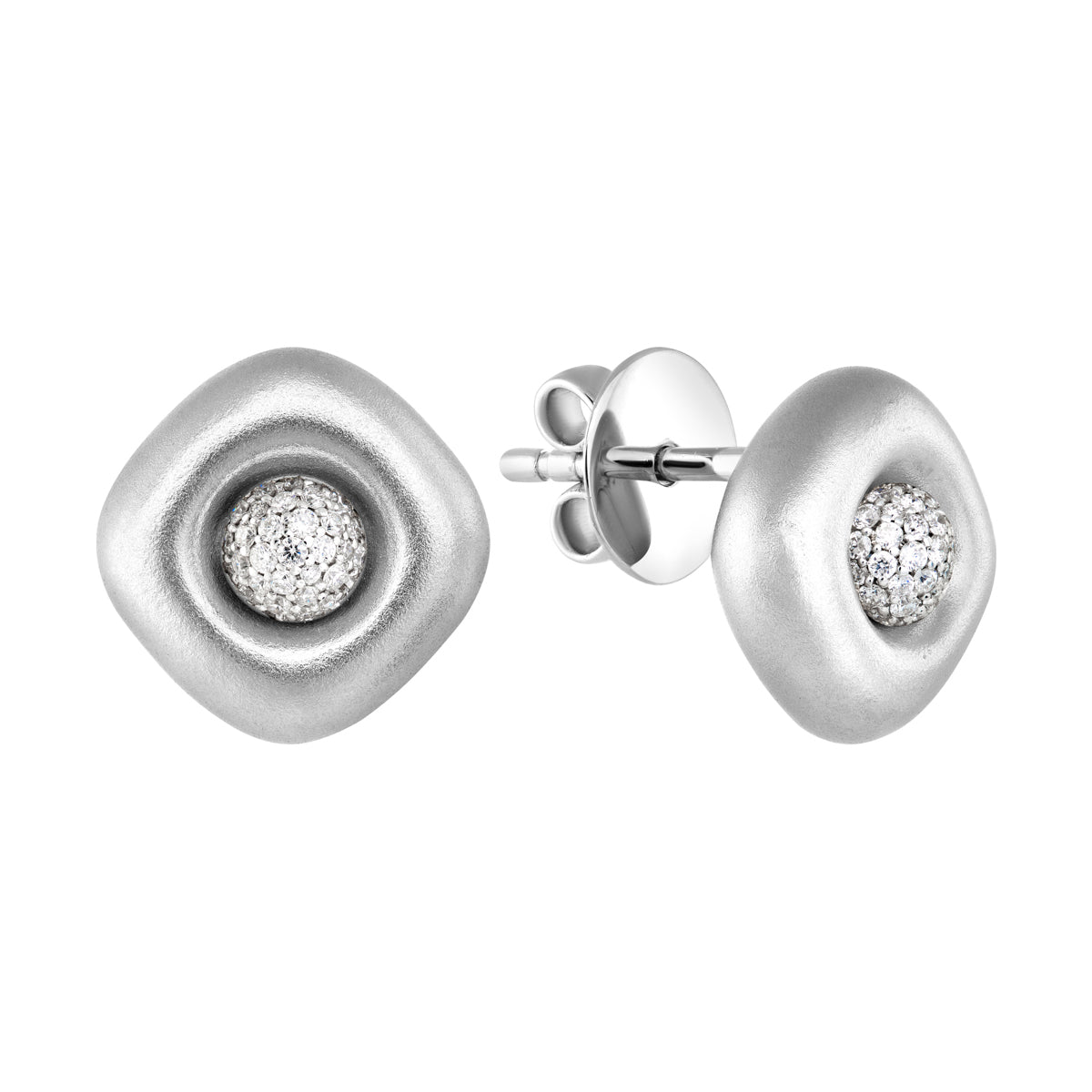 Diamonds 18K White Gold Earrings, E 0151-12
