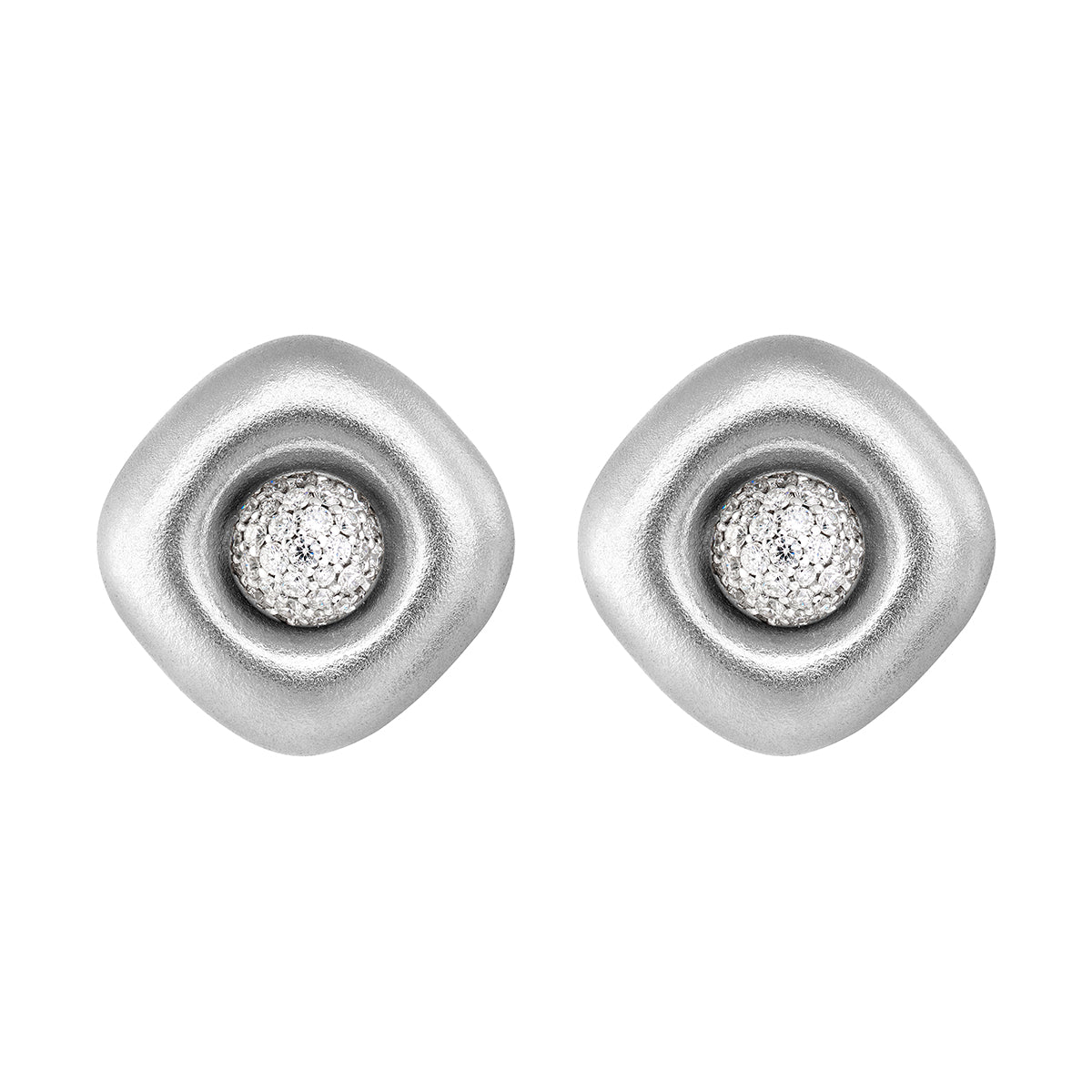 Diamonds 18K White Gold Earrings, E 0151-12