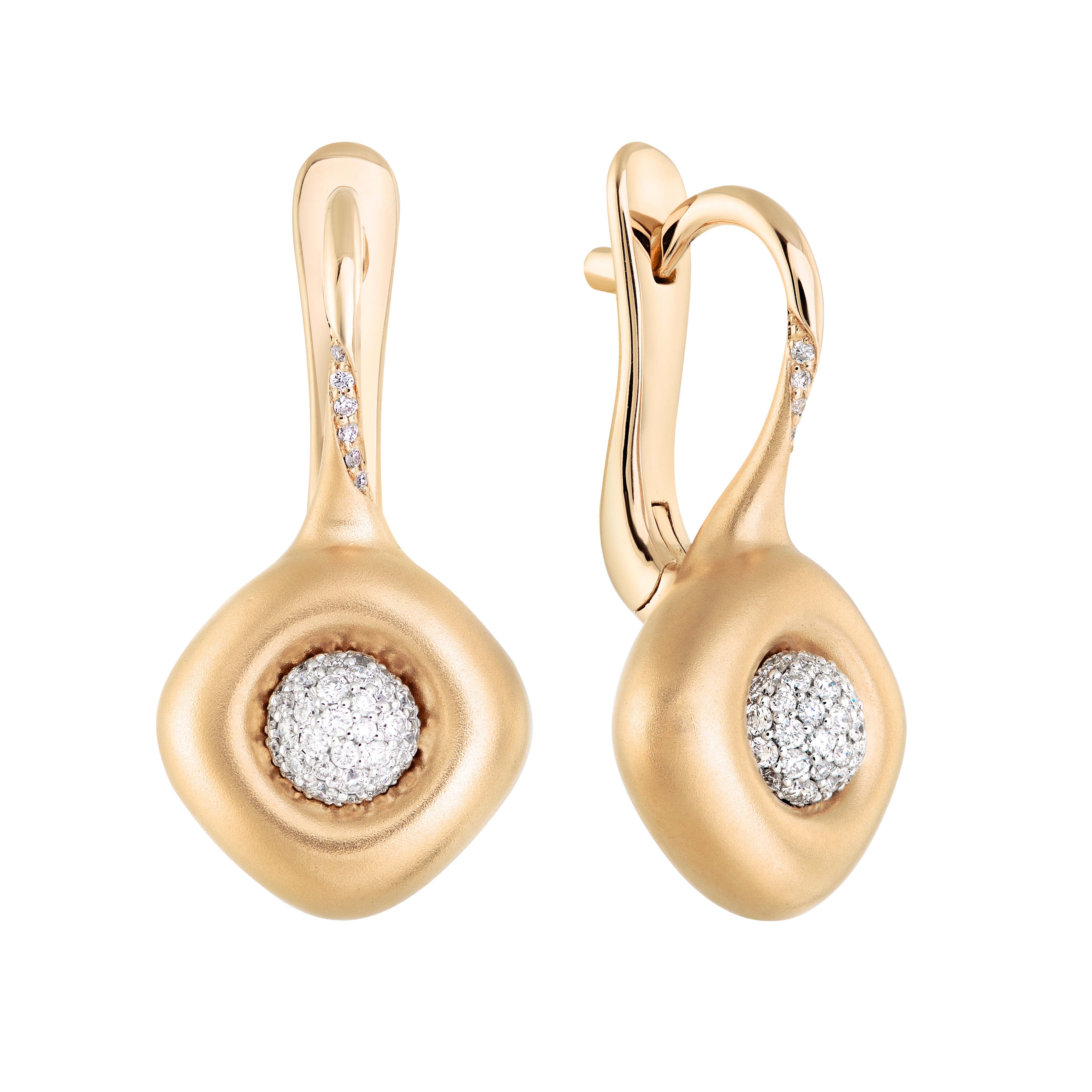 Diamonds 18K Yellow and White Gold Earrings, E 0151-31