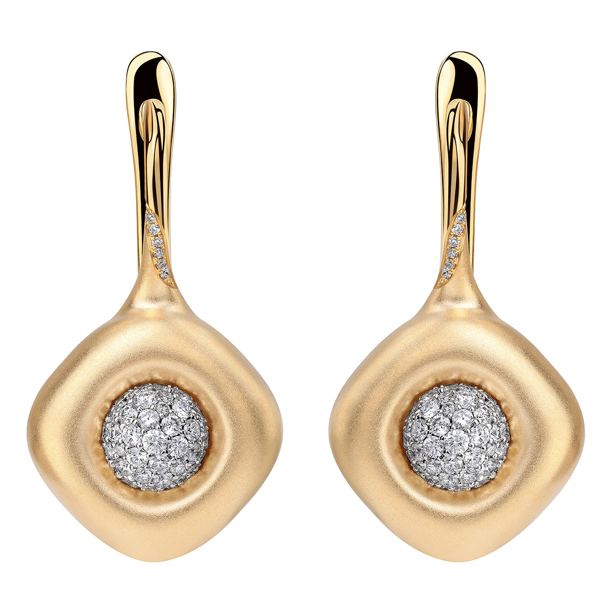 Diamonds 18K Yellow and White Gold Earrings, E 0151-31