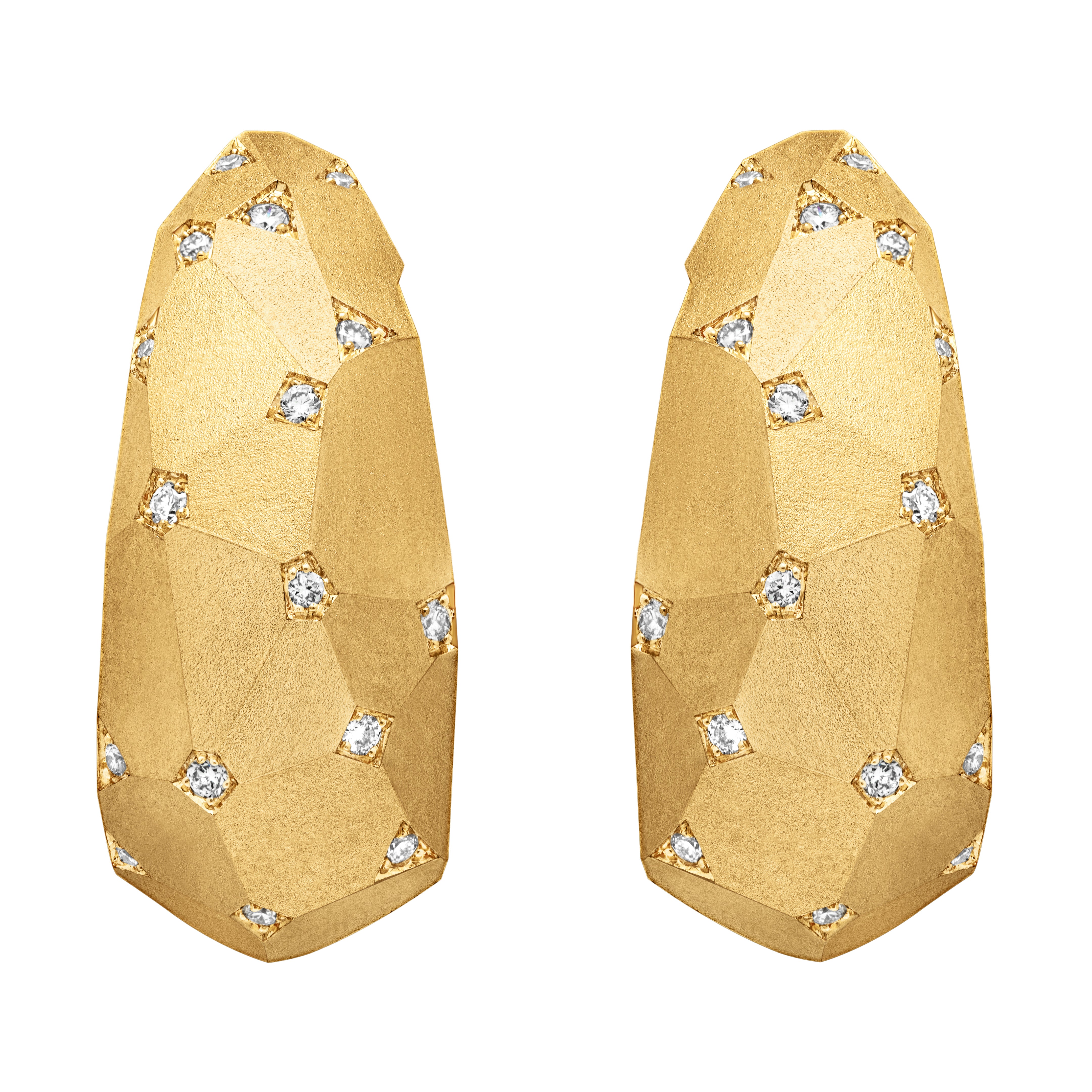 Diamonds 18K Yellow Gold Earrings, E 0190-7