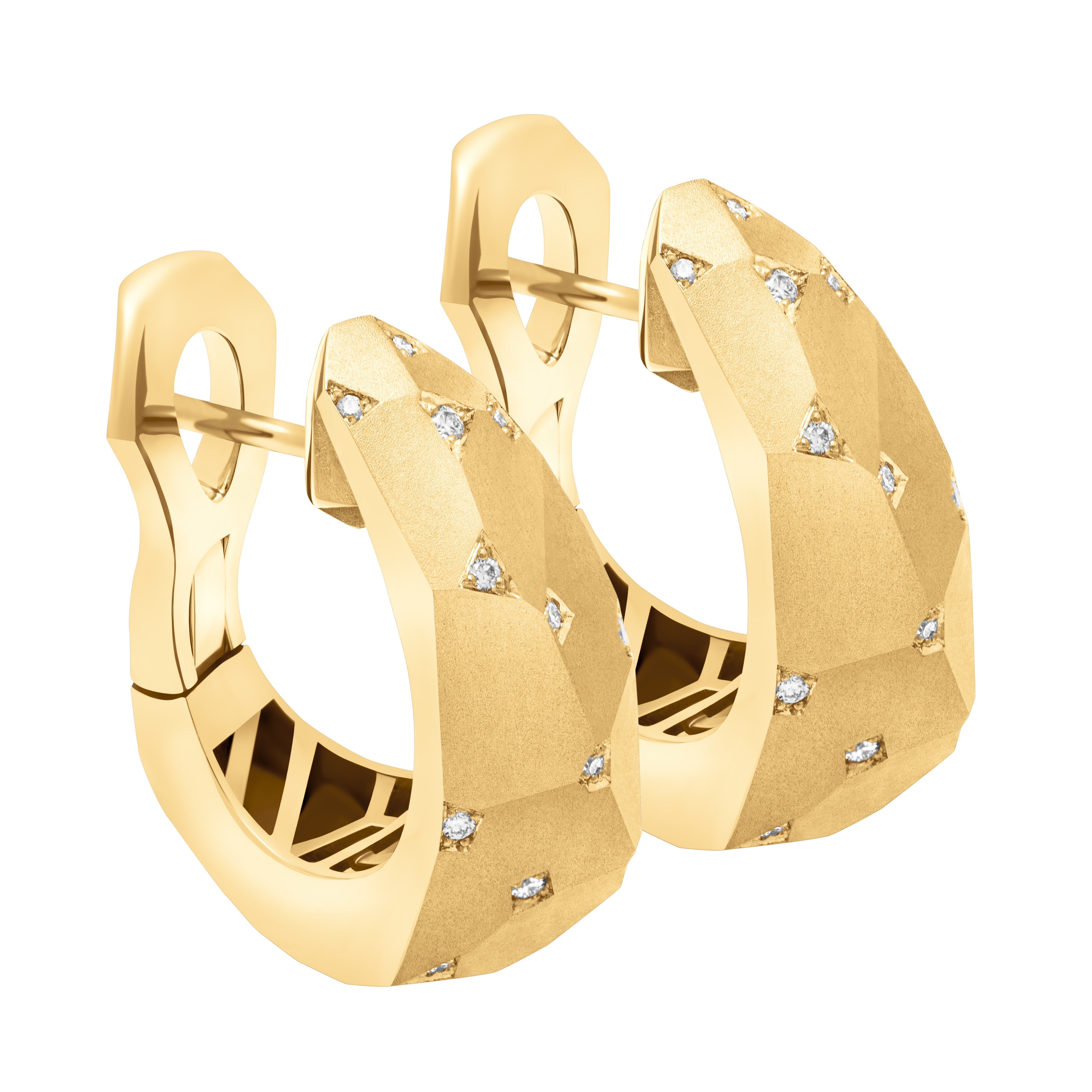 Diamonds 18K Yellow Gold Earrings, E 0190-7