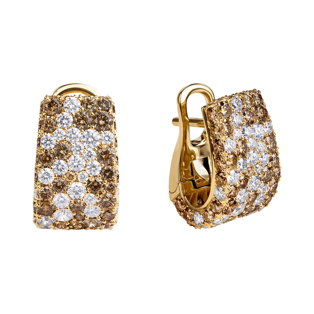 Diamonds 18K Yellow Gold Earrings, E 0256-1