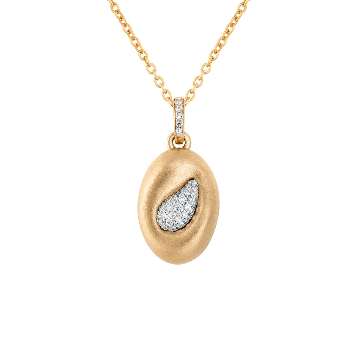 Diamonds 18K Yellow and White Gold Pendant, P 0150-1