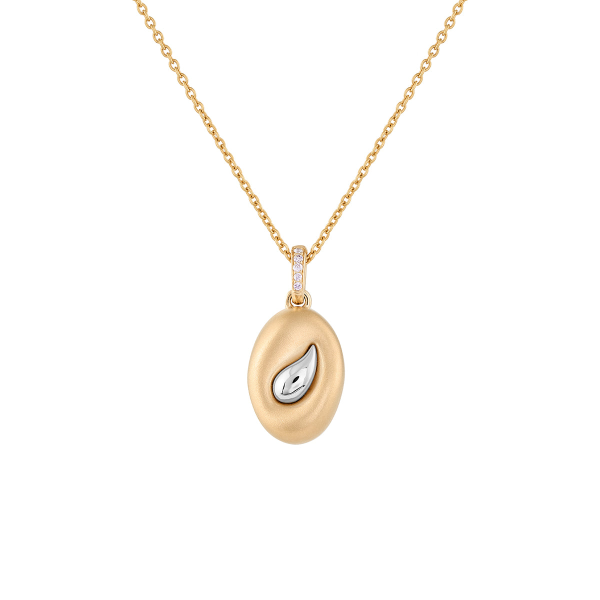 Diamonds 18K Yellow and White Gold Pendant, P 0150-2