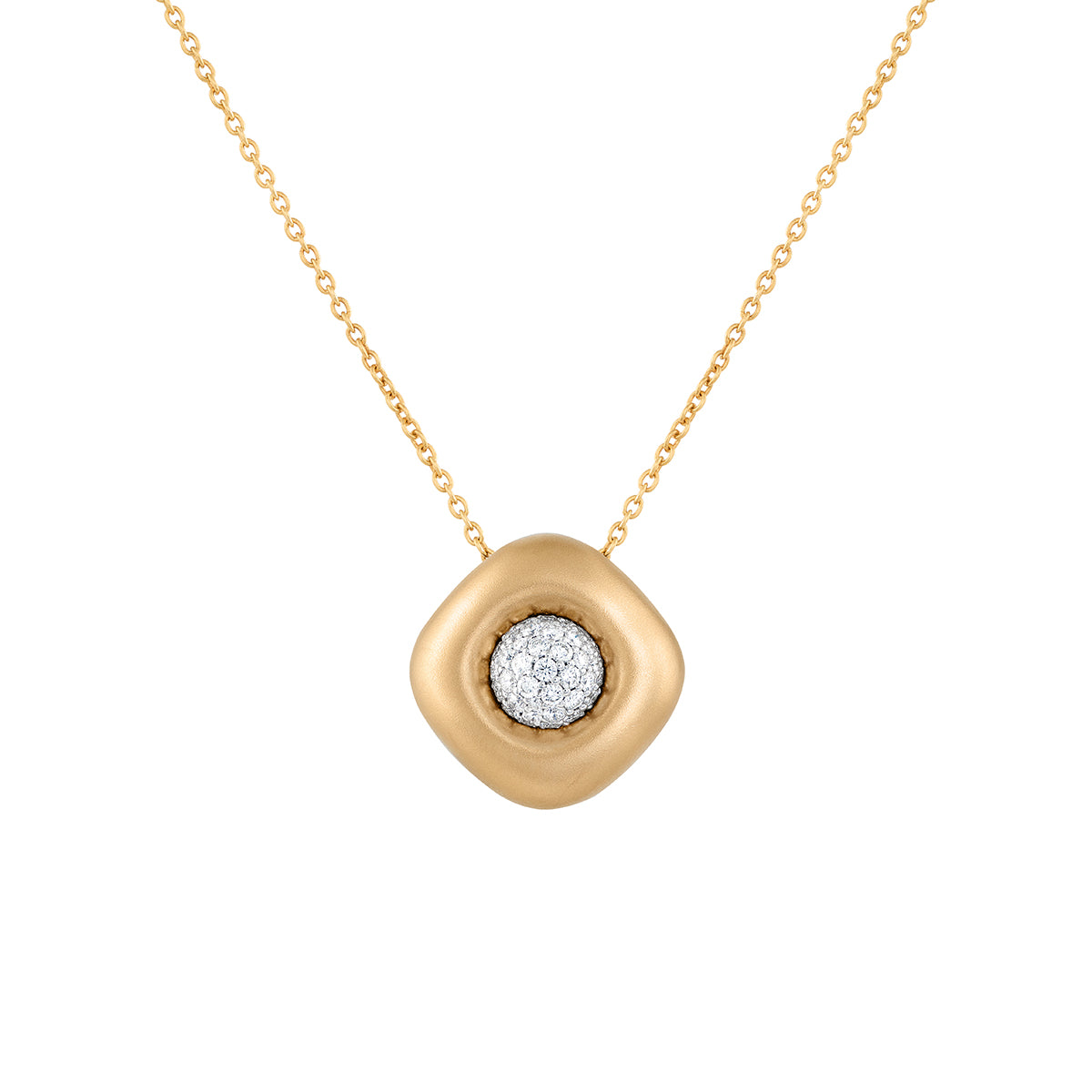 Diamonds 18K Yellow and White Gold Pendant, P 0151-3