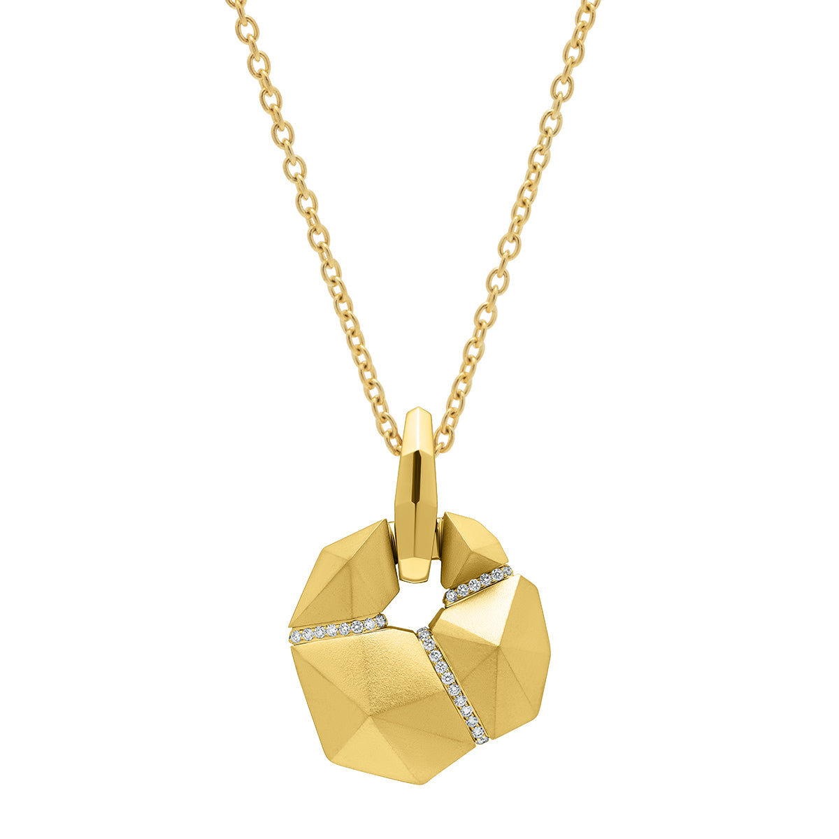 Diamonds 18K Yellow Gold Pendant, P 0191-0