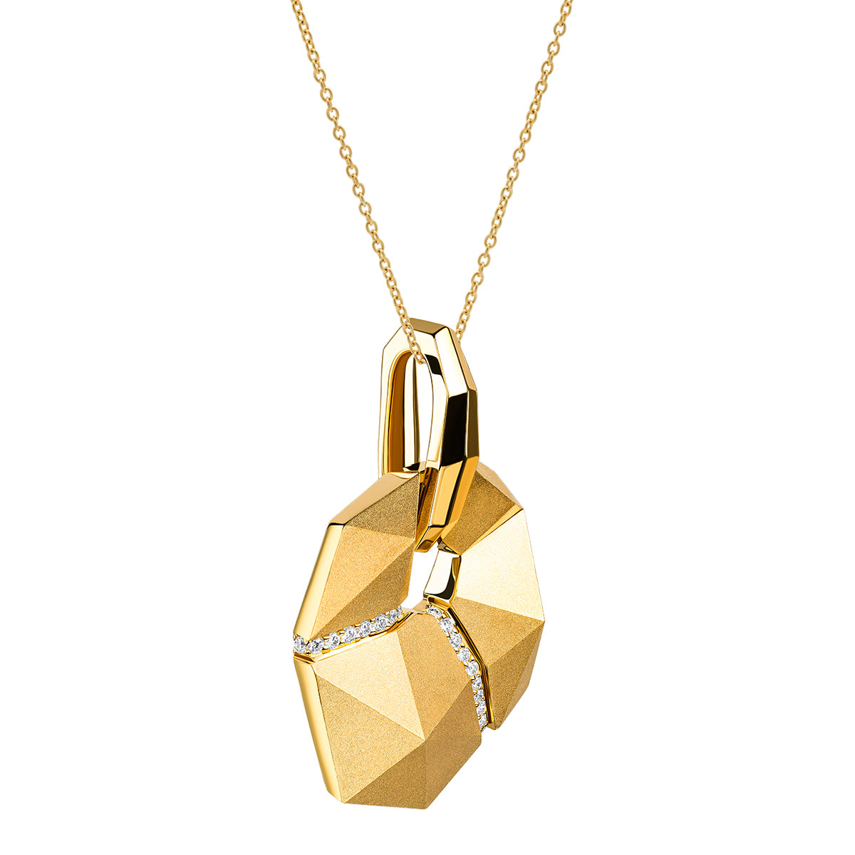Diamonds 18K Yellow Gold Pendant, P 0191-2