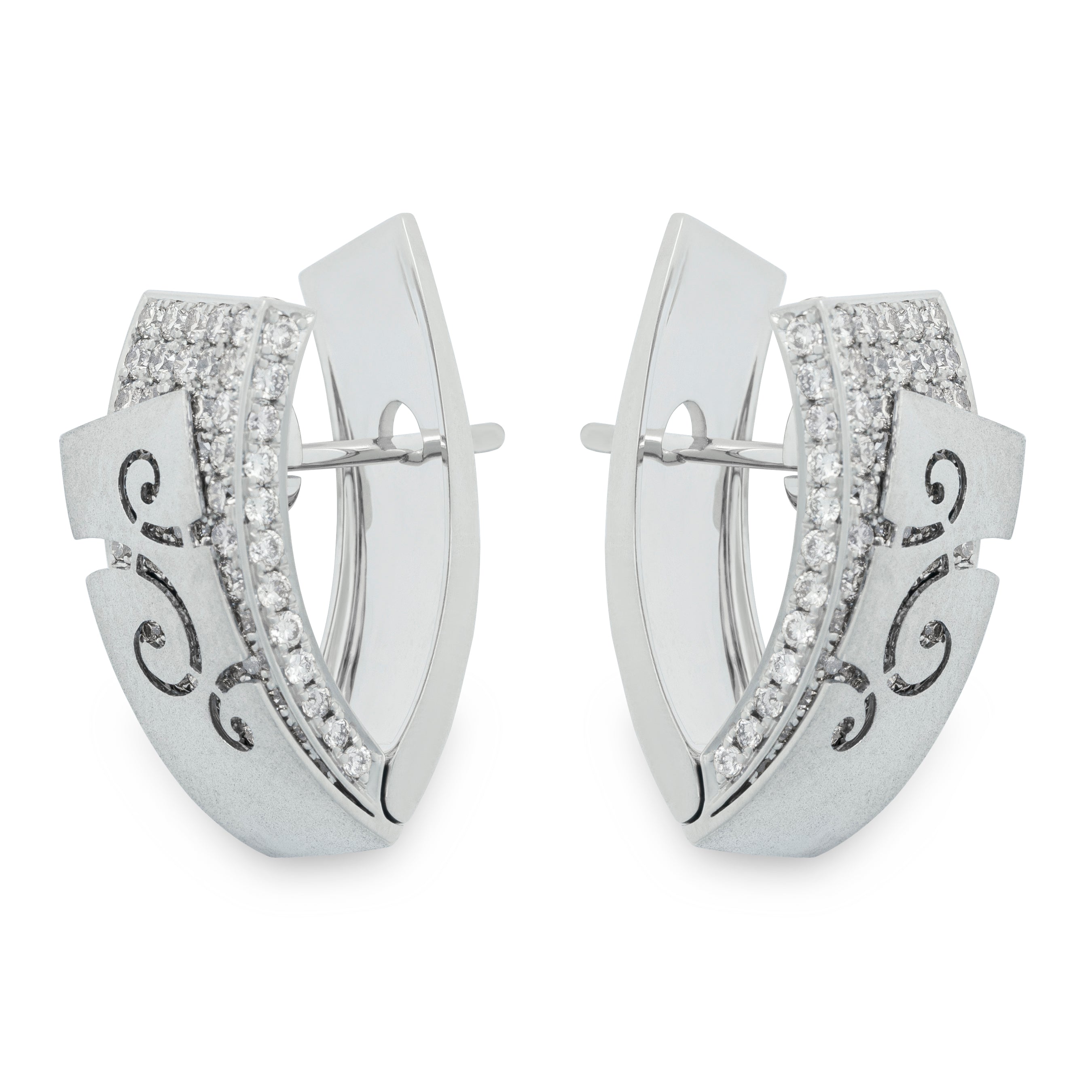 E 0003-3, 18K White Gold, Diamonds Earrings