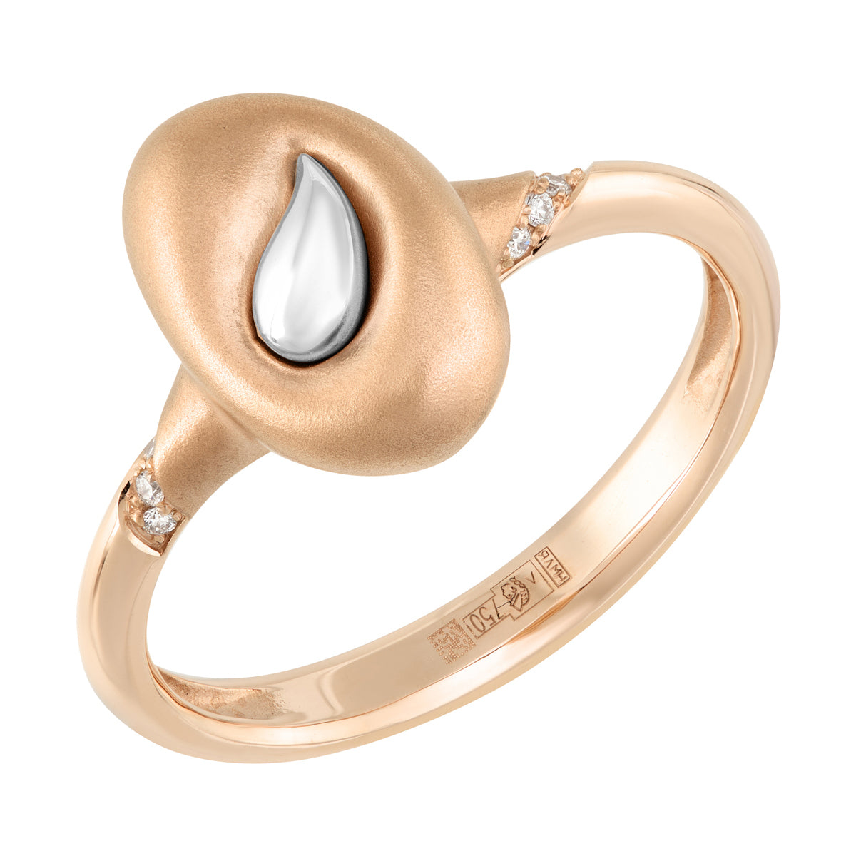 Diamonds, 18K Rose and White Gold Ring, R 0150-0