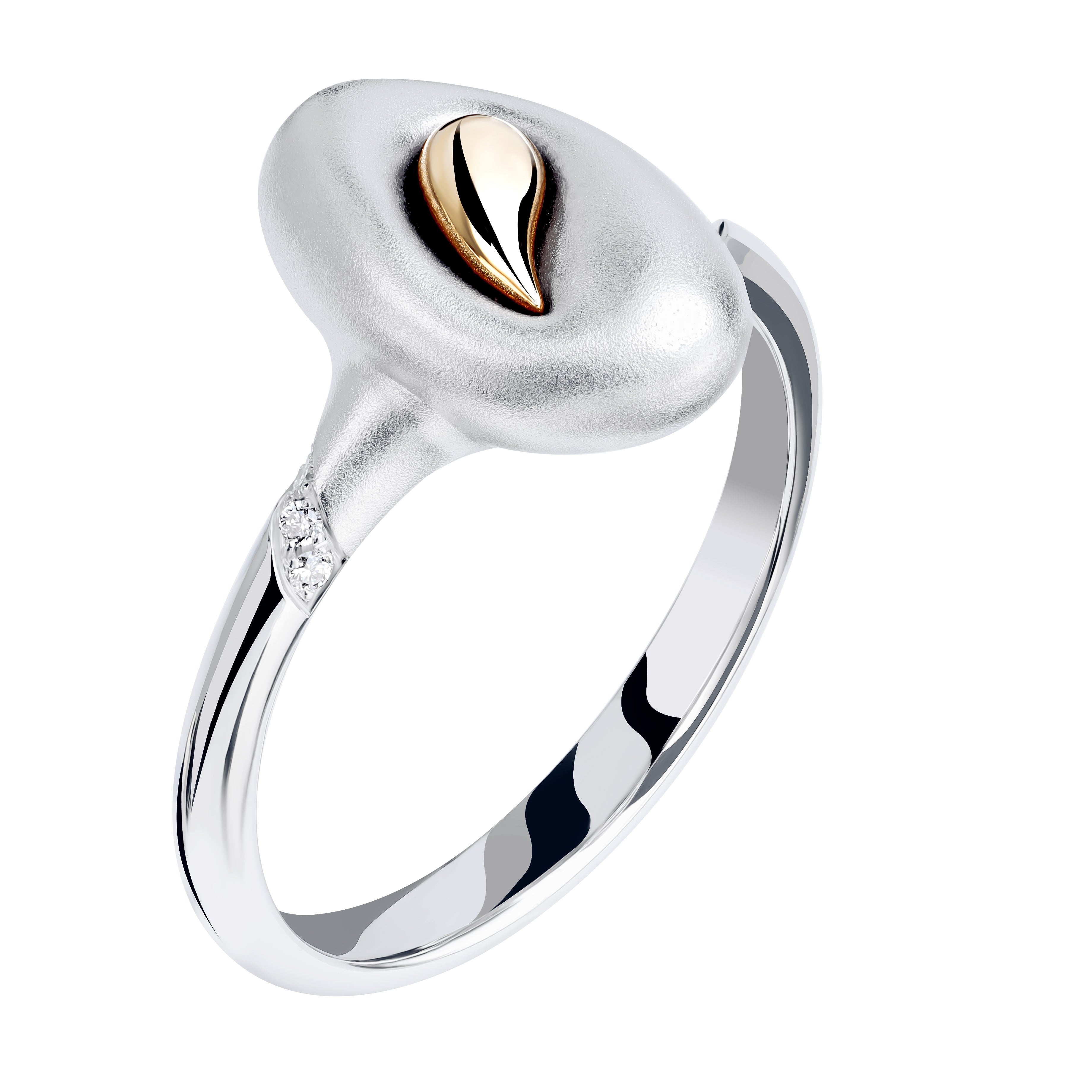 Diamonds, 18K White and Yellow Gold Ring, R 0150-0