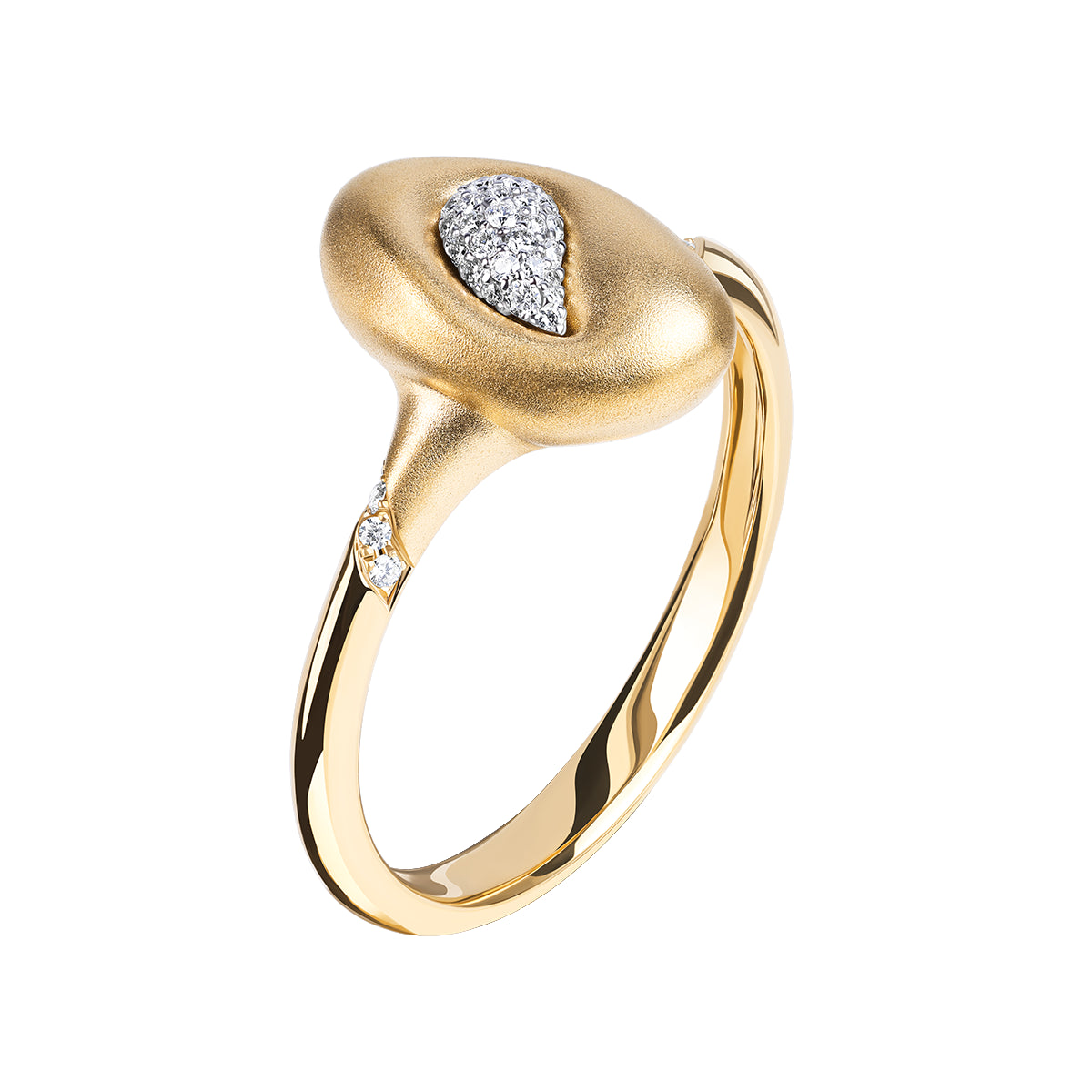 Diamonds, 18K Yellow and White Gold Ring, R 0150-1