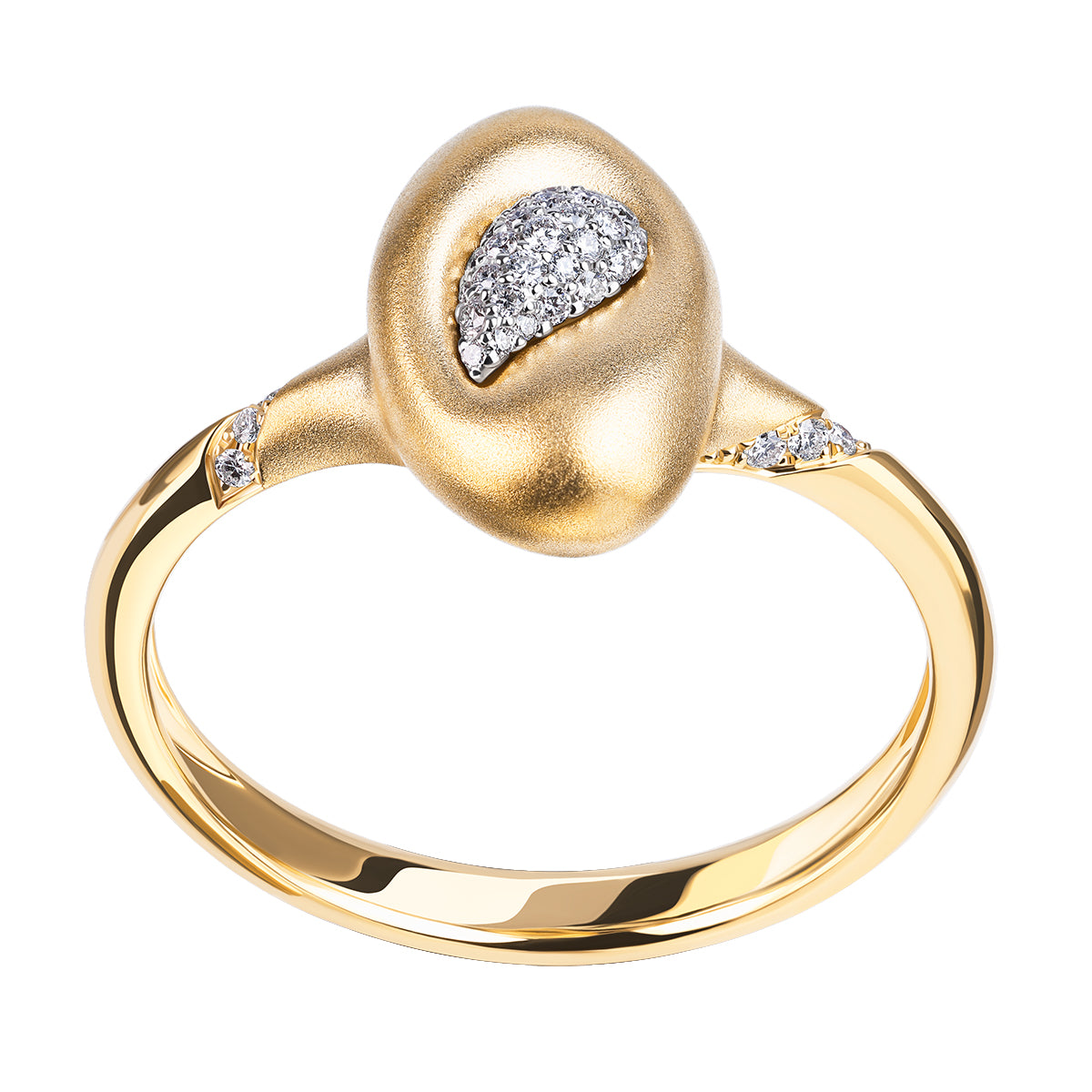 Diamonds, 18K Yellow and White Gold Ring, R 0150-1