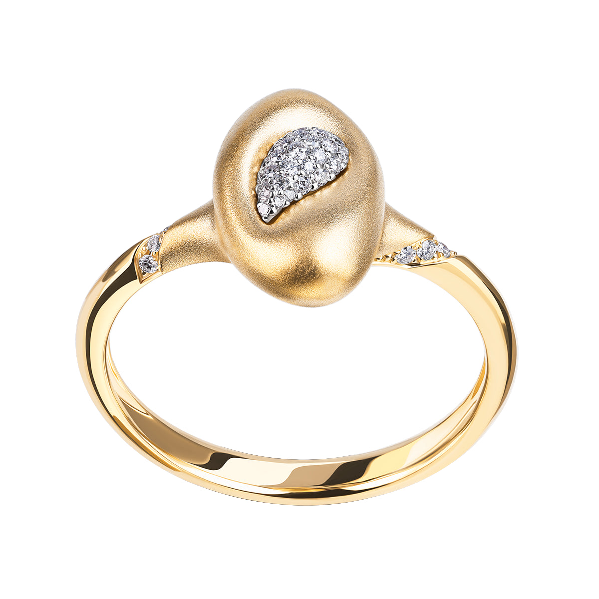 Diamonds, 18K Yellow and White Gold Ring, R 0150-1