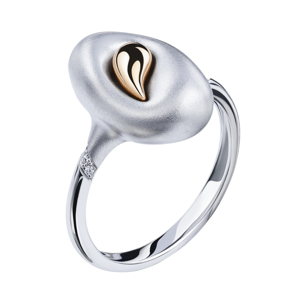 Diamonds, 18K White and Yellow Gold Ring, R 0150-2