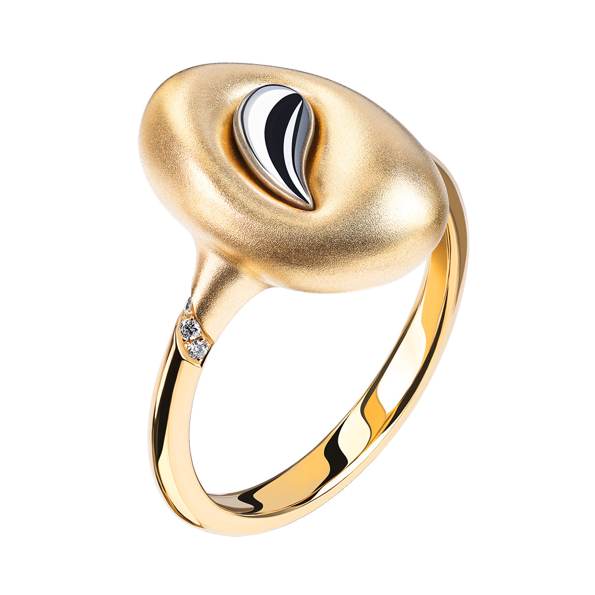 Diamonds, 18K Yellow and White Gold Ring, R 0150-2