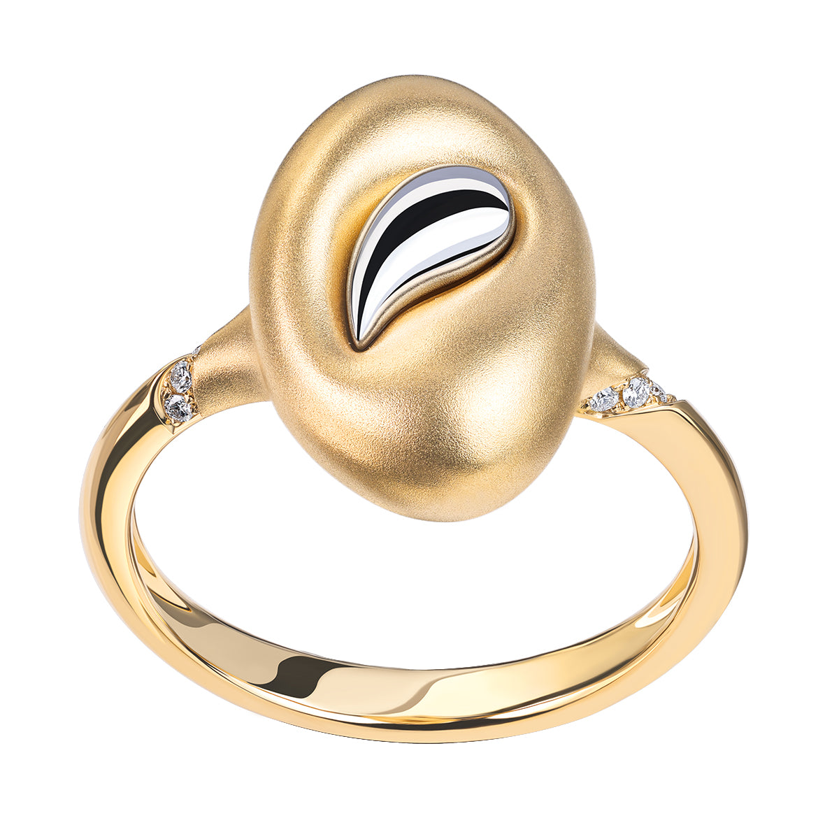 Diamonds, 18K Yellow and White Gold Ring, R 0150-2