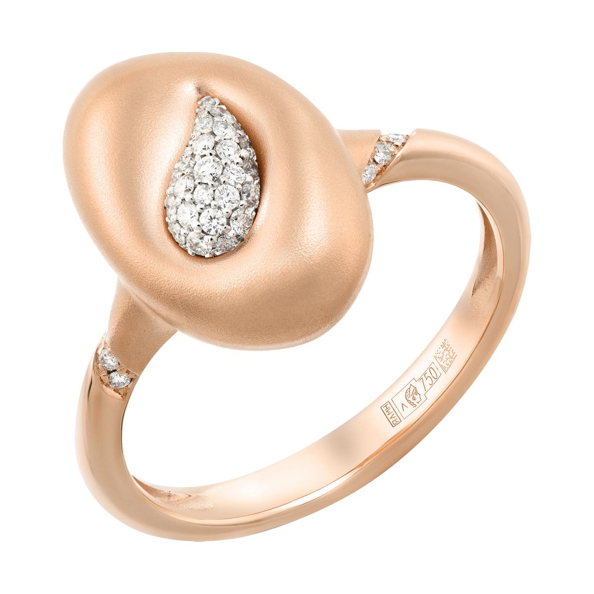 Diamonds, 18K Rose and White Gold Ring, R 0150-3