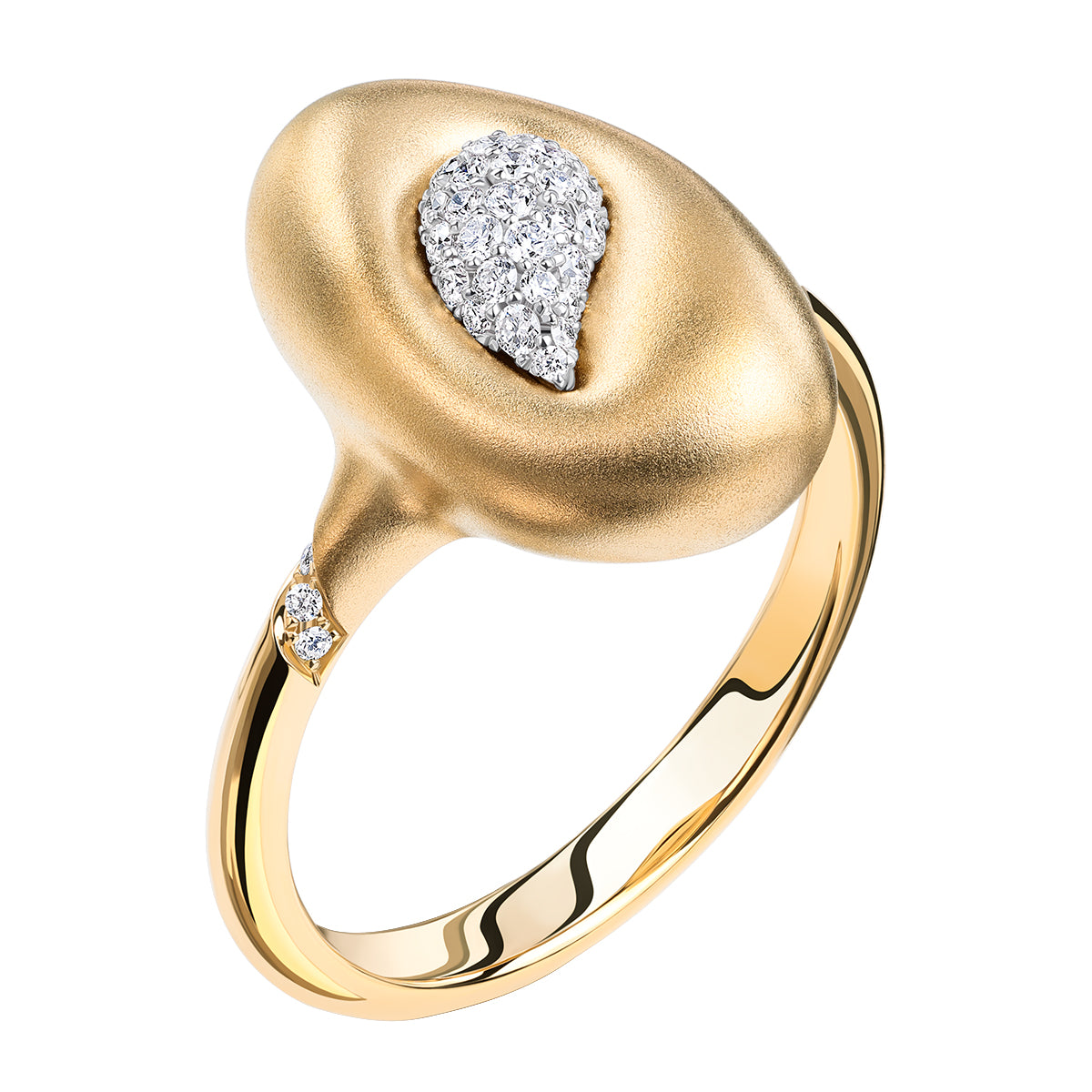 Diamonds, 18K Yellow and White Gold Ring, R 0150-3