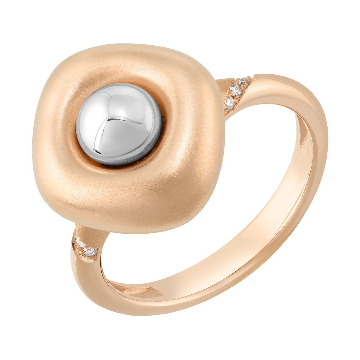 Diamonds, 18K Rose and White Gold Ring, R 0151-2