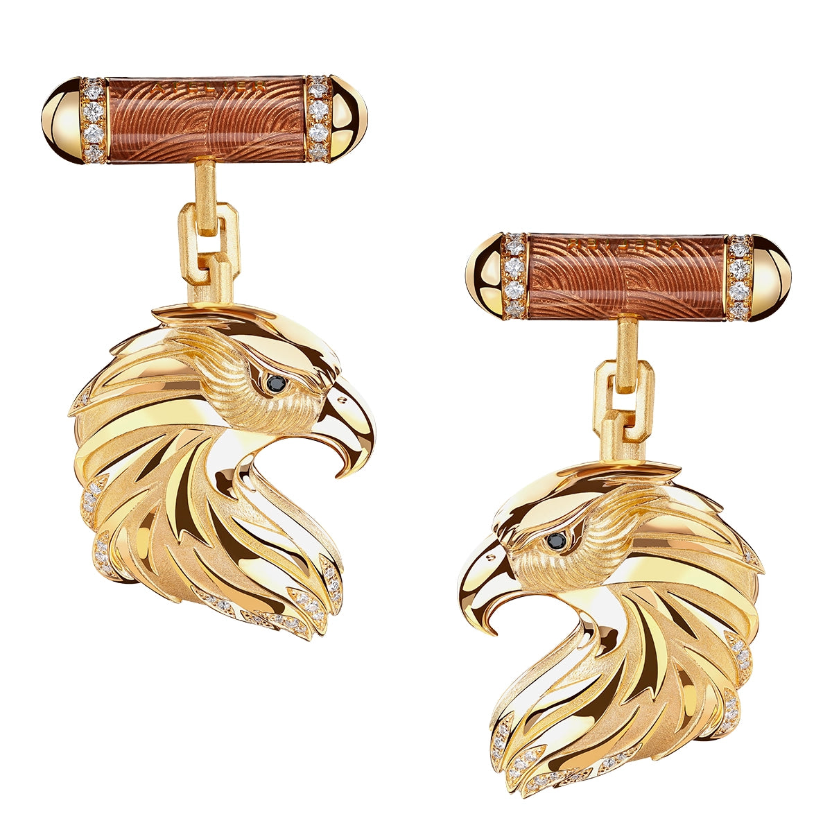 yellow gold cufflinks