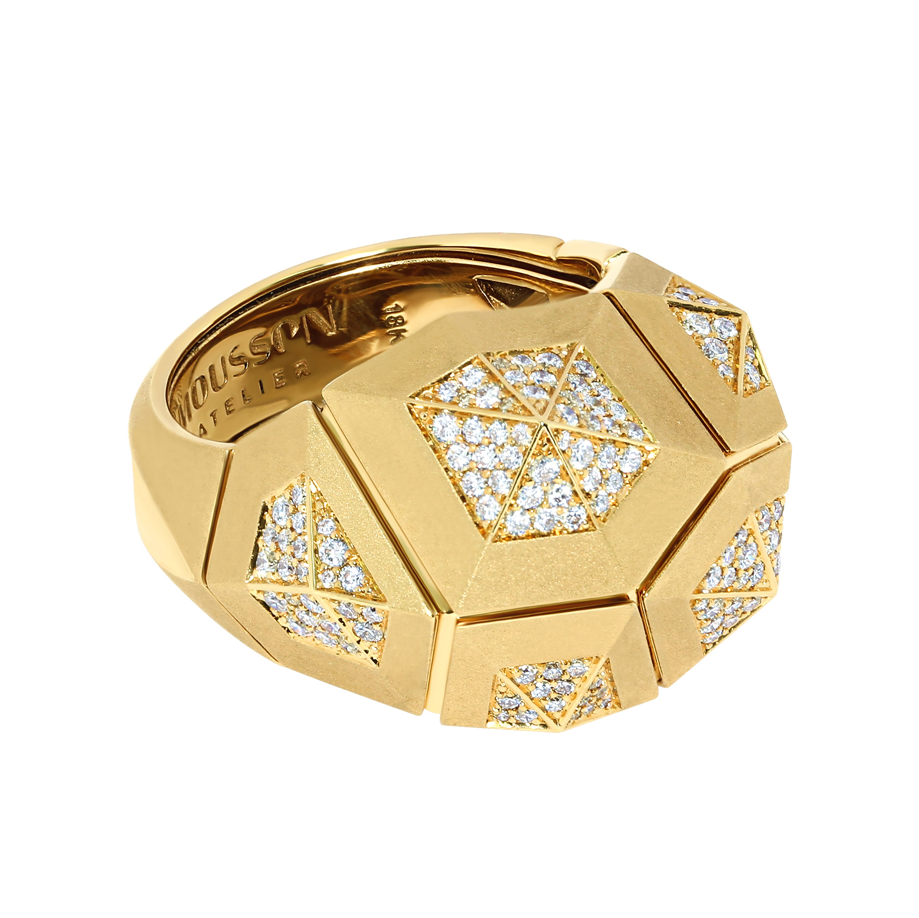 R 0191-1, 18K Yellow Gold, Diamonds Ring